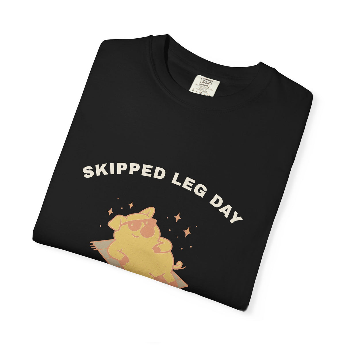 Skipped Leg Day Forever — Black Comfort Tee