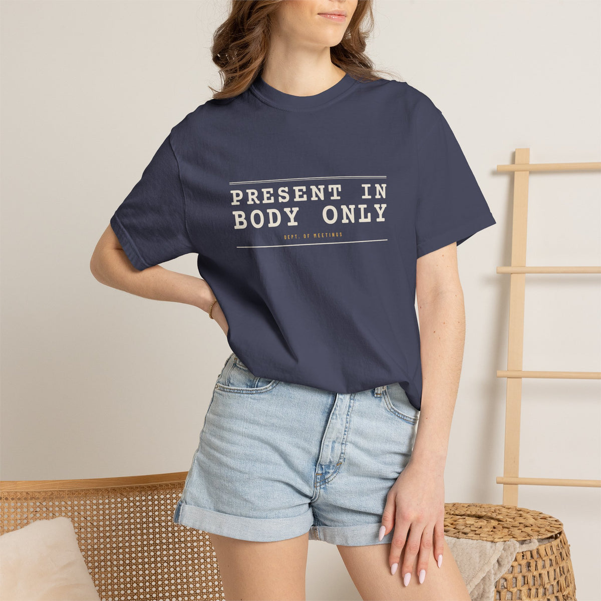 Present In Body Only — Denim Comfort Tee