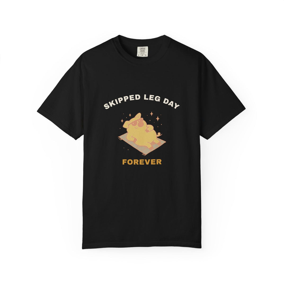 Skipped Leg Day Forever — Black Comfort Tee