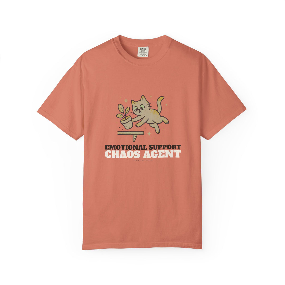 Emotional Support Chaos Agent — Terracotta Comfort Tee