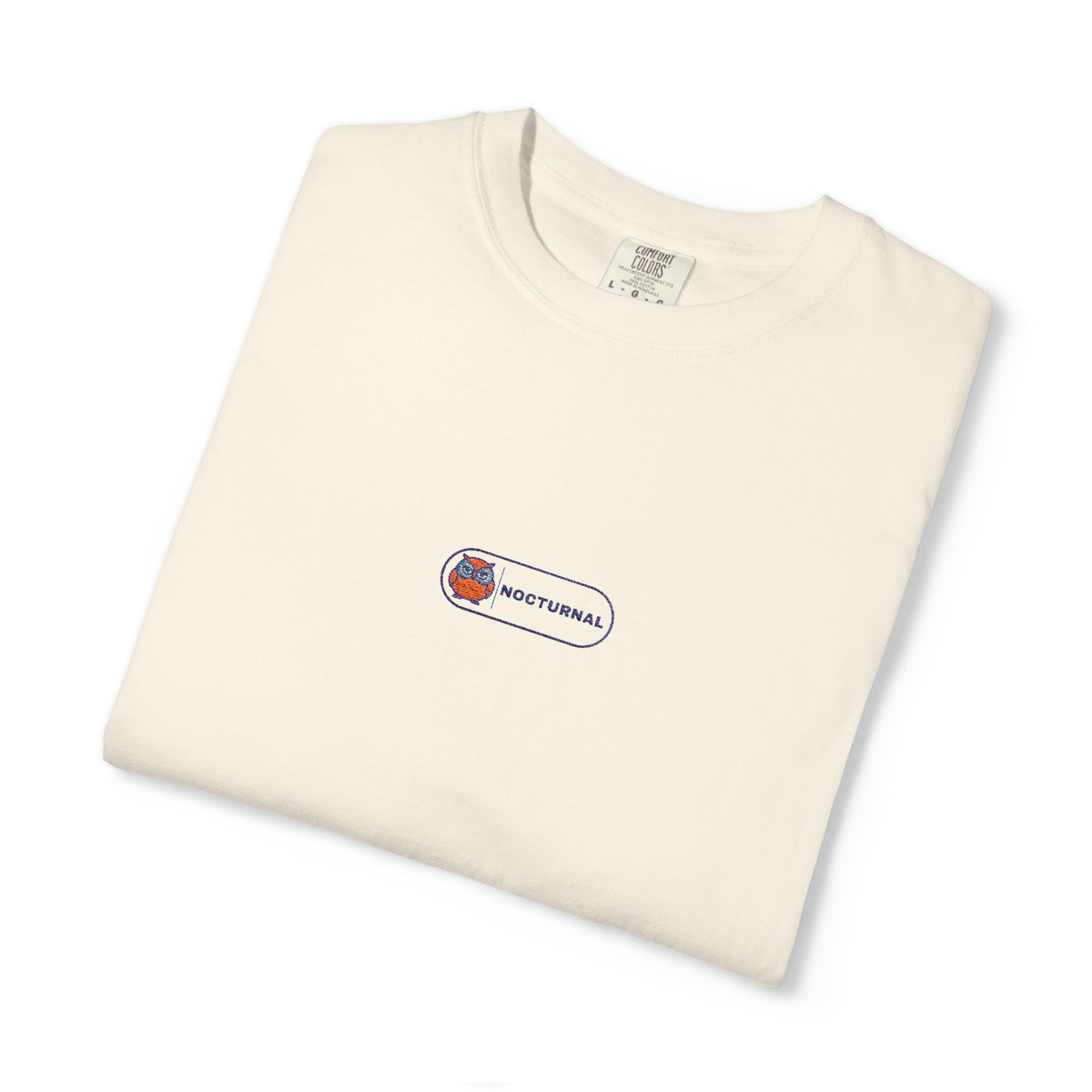 Nocturnal — Ivory Embroidered Comfort Tee