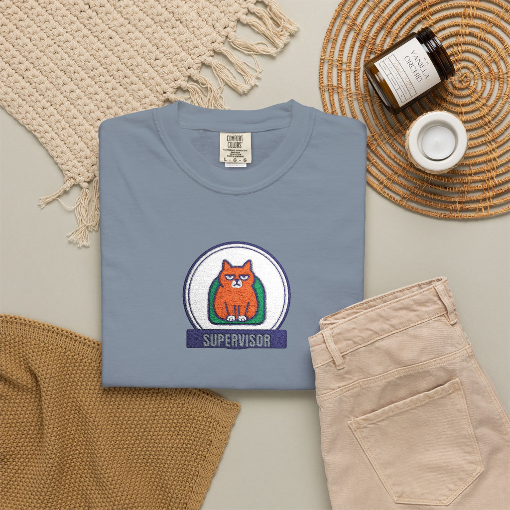 Supervisor — Blue Jean Embroidered Comfort Tee