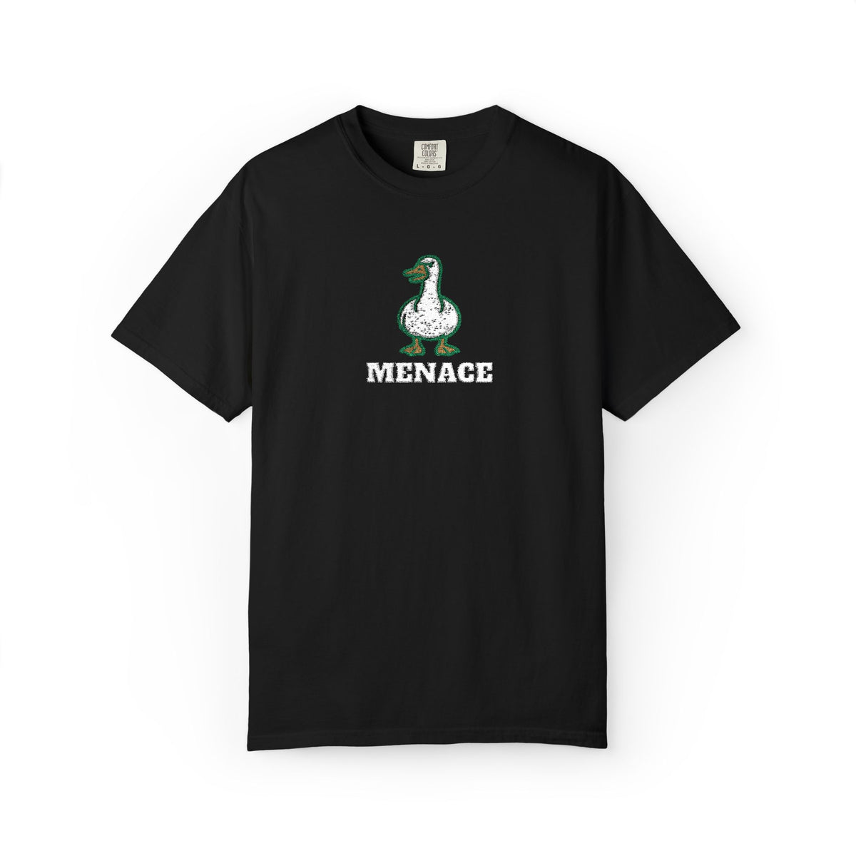 Menace — Black Embroidered Comfort Tee