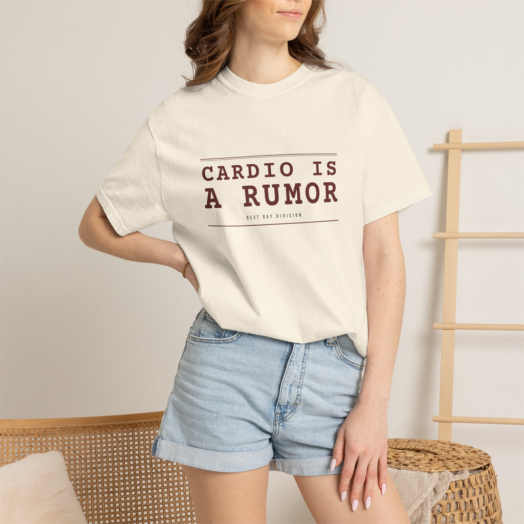 Cardio Is A Rumor — Ivory Comfort Tee