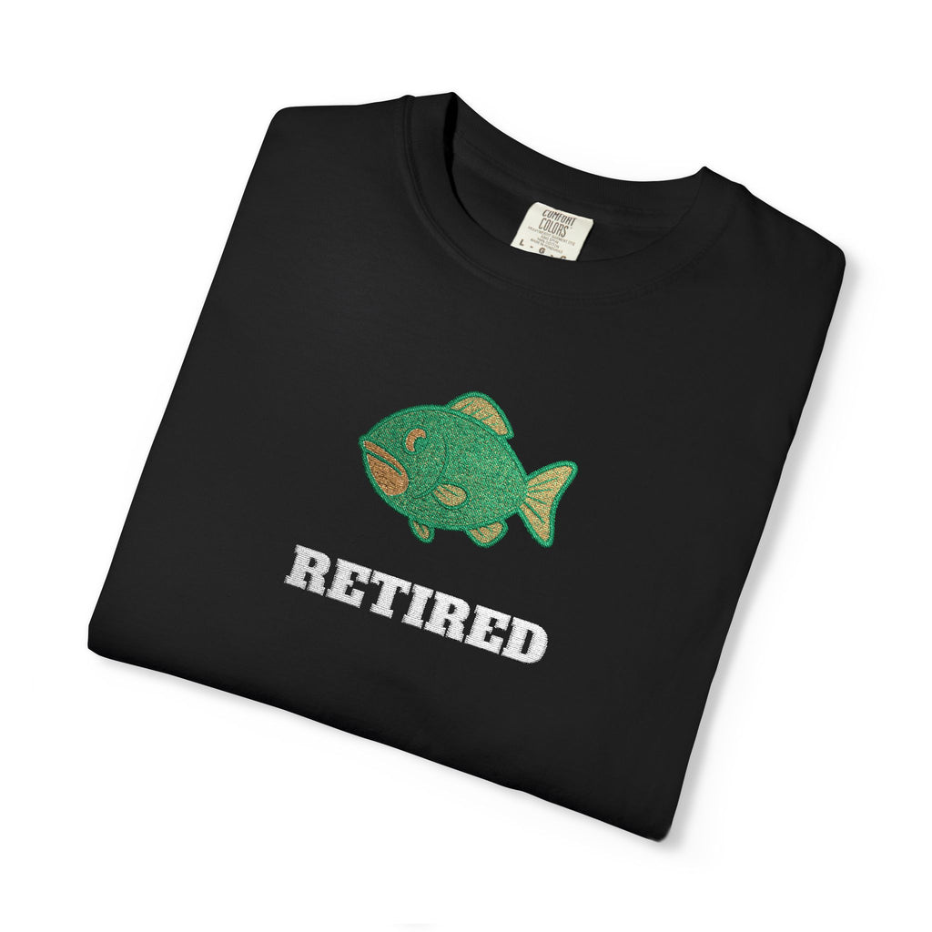 Retired — Black Embroidered Comfort Tee