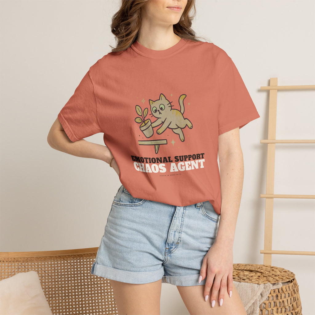 Emotional Support Chaos Agent — Terracotta Comfort Tee