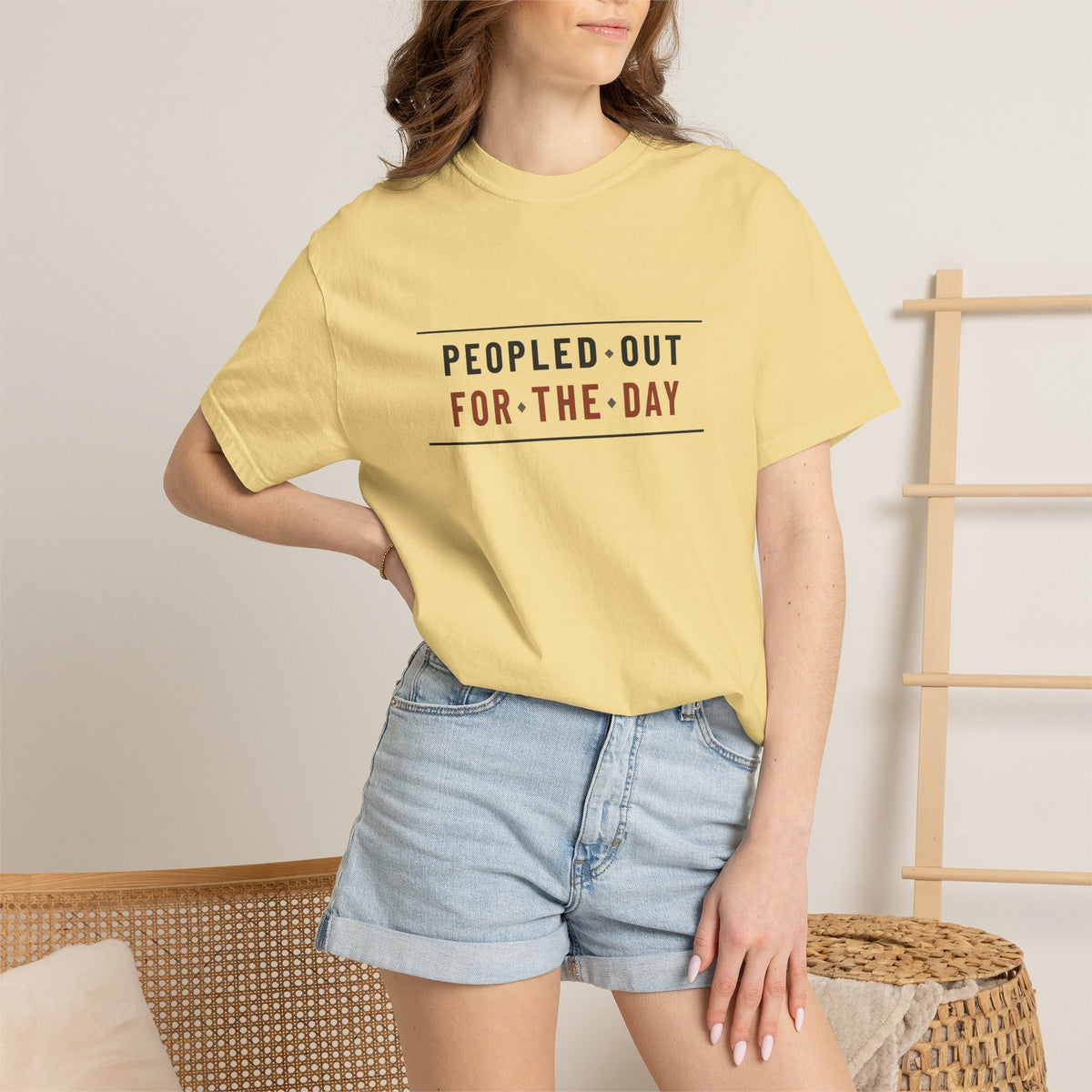 Peopled Out For The Day — Butter Comfort Tee