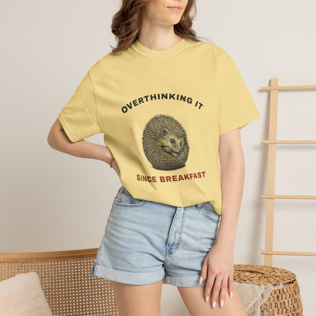 Overthinking It Since Breakfast — Butter Comfort Tee