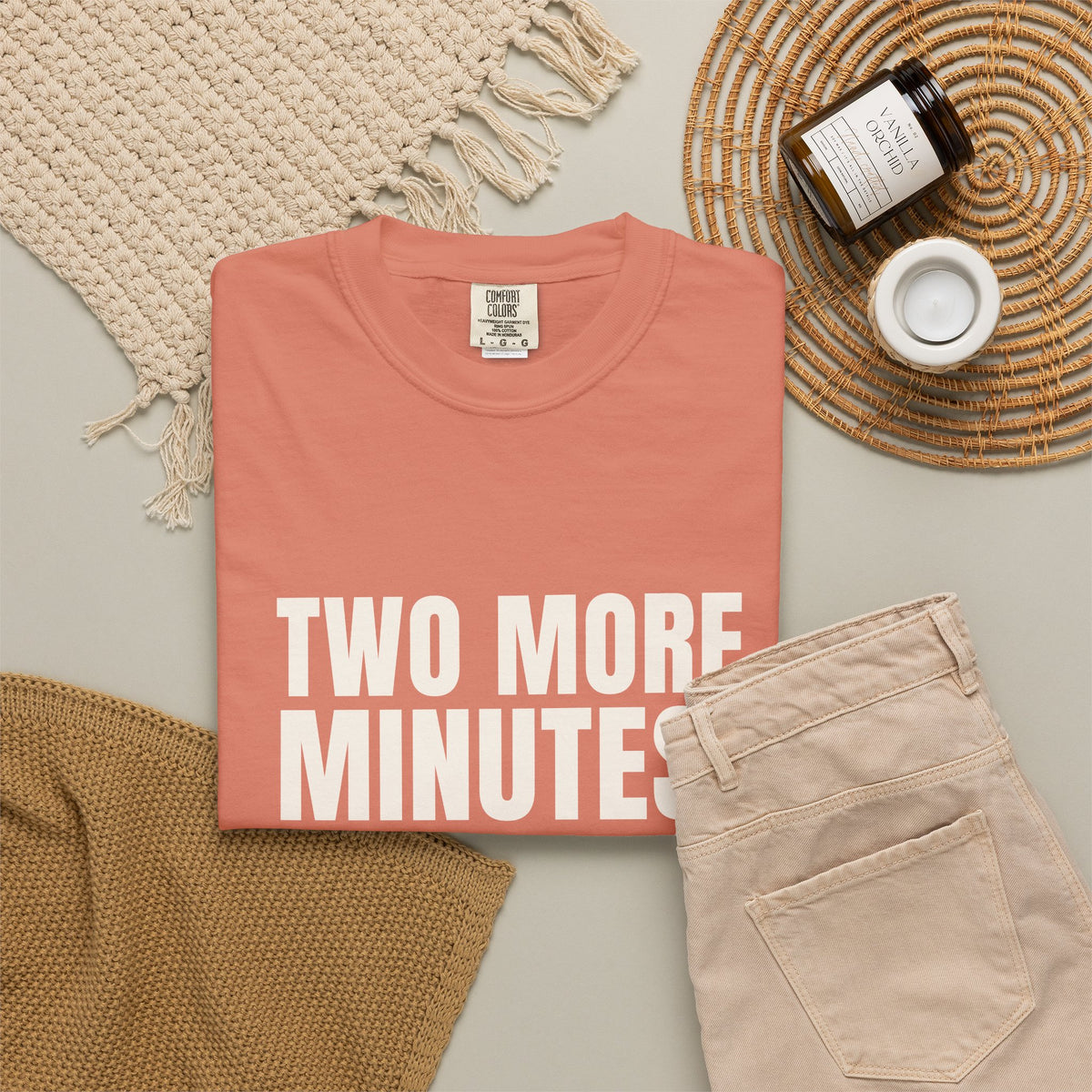 Two More Minutes, Genuinely — Terracotta Comfort Tee